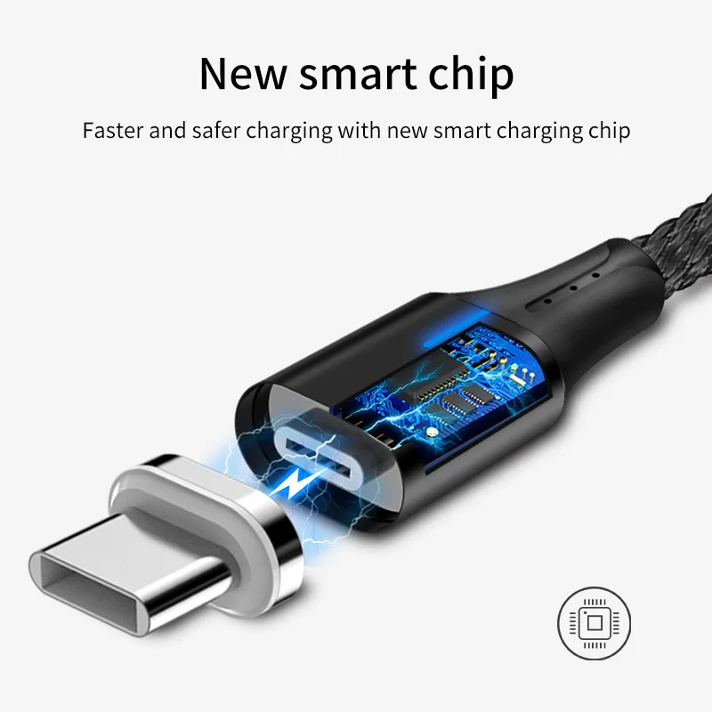 Магнитный Кабель с разъемом usb type-C для быстрой зарядки huawei P20 Lite P30 Pro, кабель USB C для samsung Xiaomi, 5A