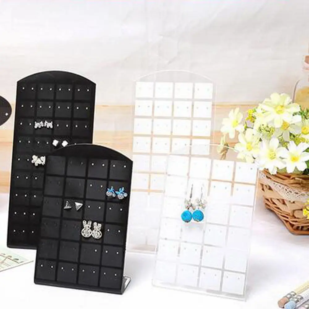

24/36 Pairs Earring Jewelry ShowCase Plastic Rack Organizer Holder Stand Display