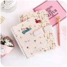 Цветочный милый ноутбук A5 A6 B5 твердый переплет школьный персональный Ноутбук Дневник Книга с магнитной кнопкой