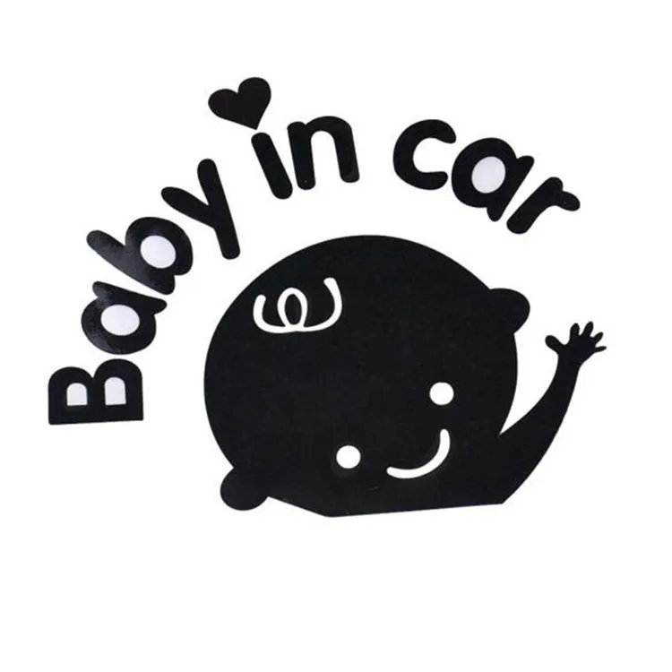

15*14CM Car Sticker BABY IN CAR Decal Waterproof Safe Motorcycle Car Accessories Lovely Colorful Warning Mark Car Covers