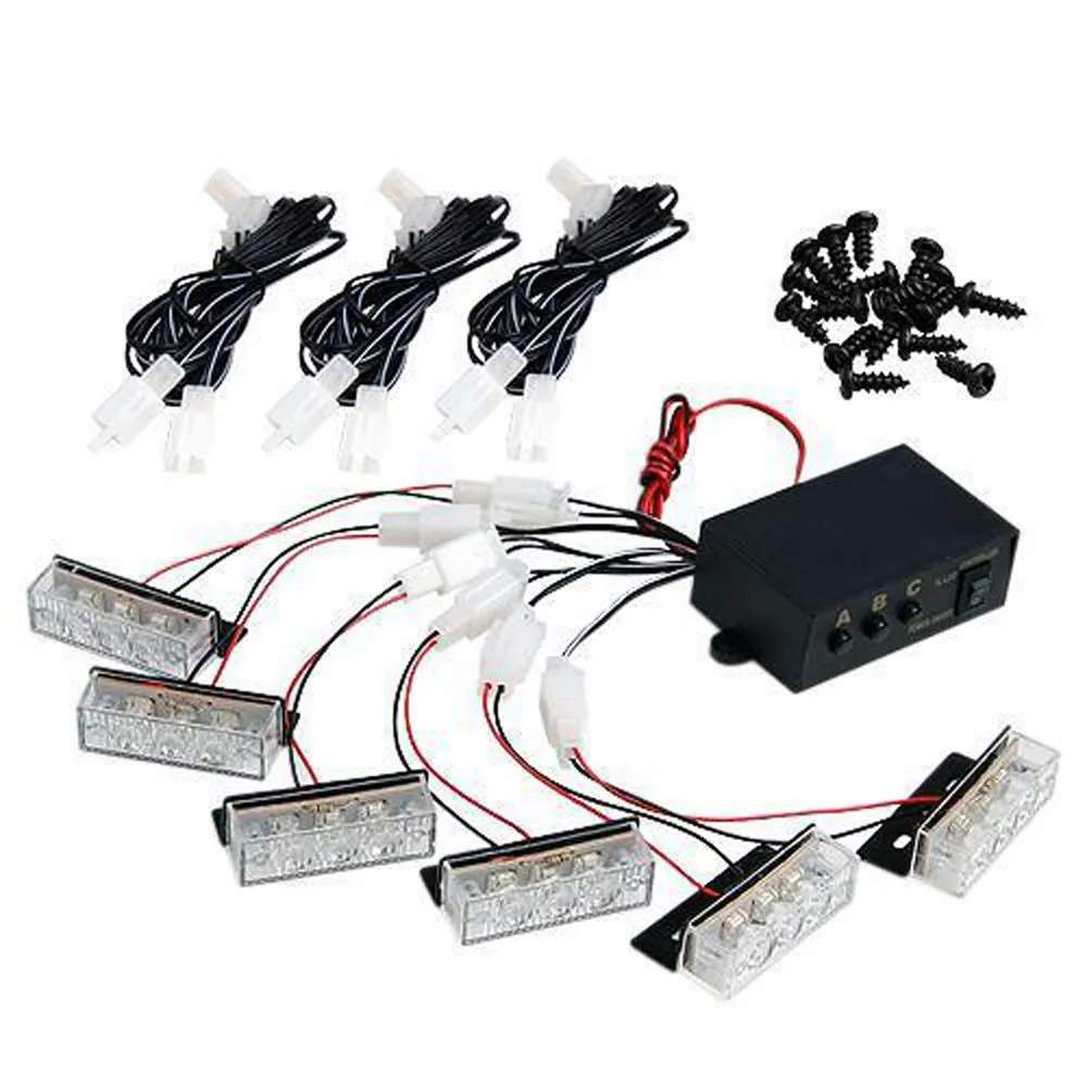 2019 NEW Car 18 LED White Strobe Emergency Flashing Grill Light For bmw