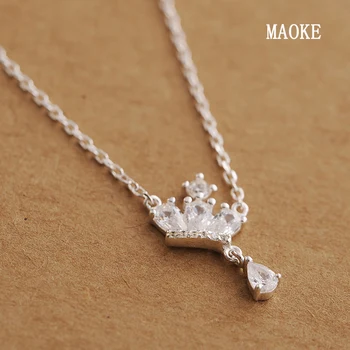 

Promotions S925 Sterling Silver Crown Short Paragraph Clavicle Chain New Set of Chain for Women's Fashion Gifts