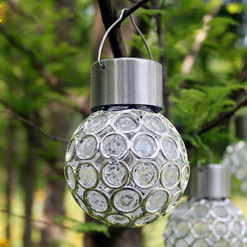 Solar Lamp Outdoor Waterproof LED Solar Light Colorful Hollow Ball Hanging Lamp LED Solar Powered Control Lamps Light Yard Lamp (9)