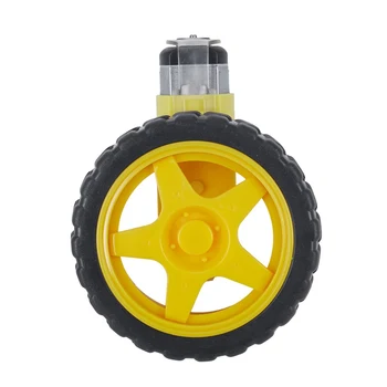 

1:48 Pneumatic Tire Wheel with DC 3-6V Gear Motor for Arduino Smart Car Robot