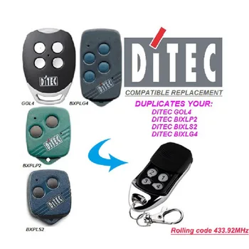 

5pcs DITEC GOL4,BIXLP2,BIXLS2,BIXLG4 Rolling code 433mhz replacement remote control good