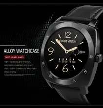 2016 DM88 Smart Uhr Round Display Lederband Bluetooth Smartwatch Unterstützung Pulsmesser Für IPhone IOS Android-Handy