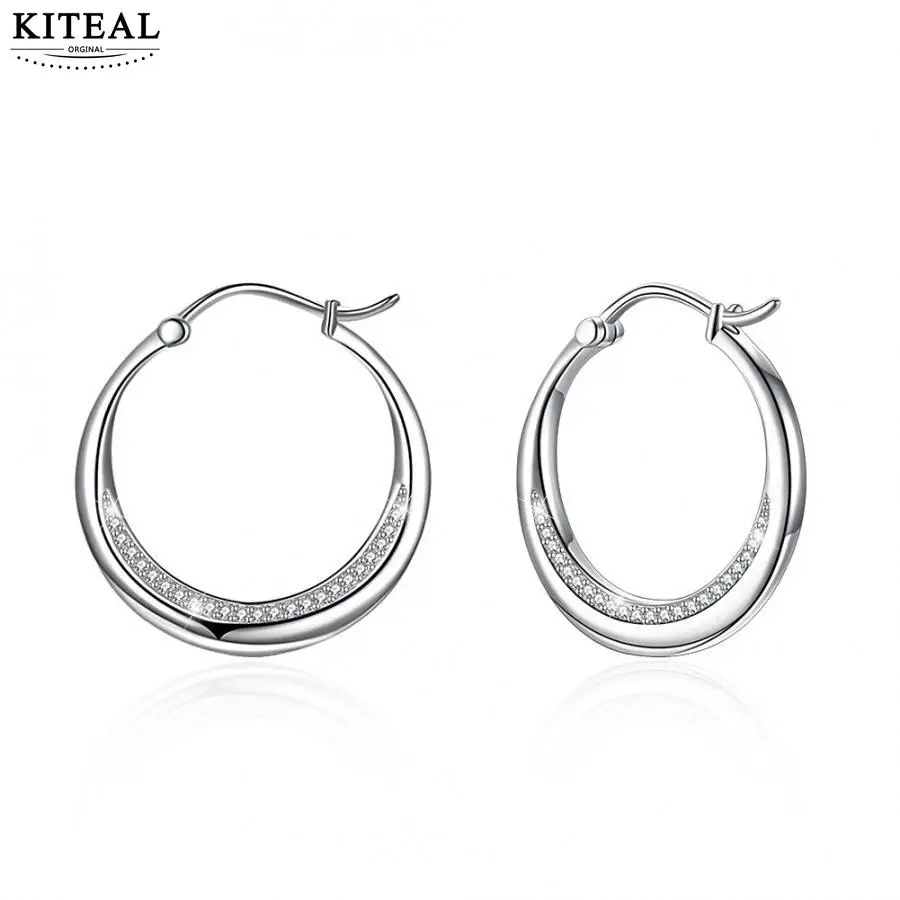 

floating charms White Girlfriend earring 2.7cm circle 925 silver sterling silver oorbellen prices in euros