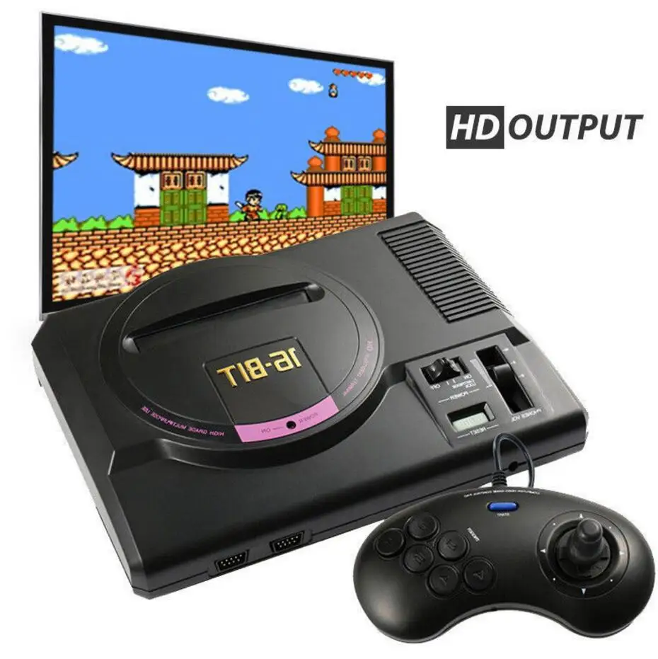 Mini TV Game HDMI AV version for sega 16 bit video game player for sega megadrive game console support 4K TV 16 bit sega md video game console 720p out put support put card arcade classic collection