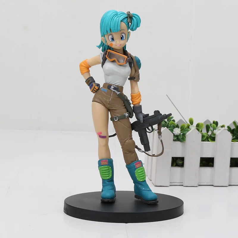 Аниме Dragon Ball Z launch Lunch Bulma Scultures BIG Zoukei Tenkaichi Budoukai ПВХ Фигурки Коллекционная модель игрушки куклы - Цвет: Blue hair opp bag