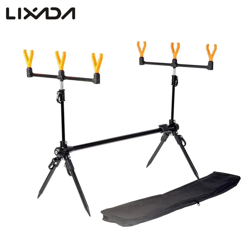 Lixada Adjustable Retractable Carp Fishing Rod Pod Stand Holder Fishing