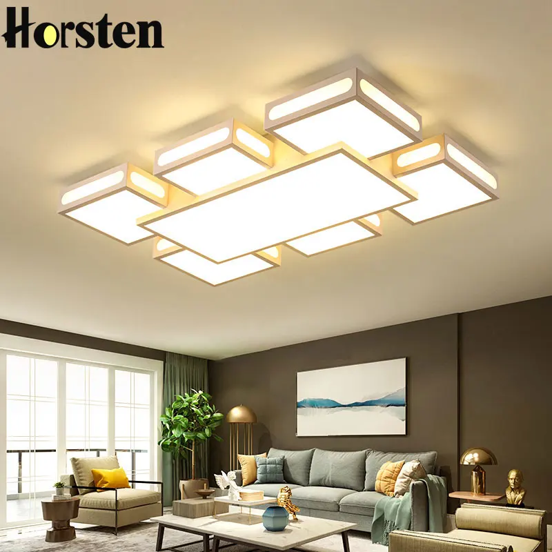 

Modern Simple LED Ceiling Lights Acrylic Rectangular High Power Ceiling Lamps For Living Room Dining Room Bedroom Home Lighting