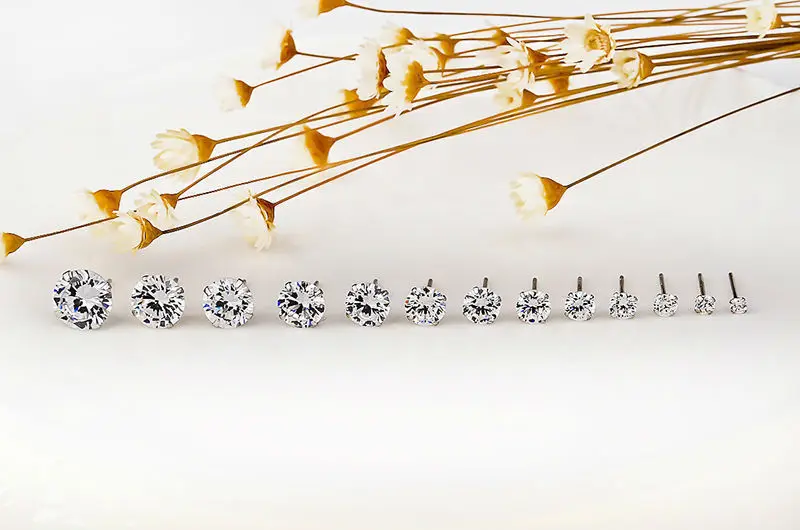 Malanda модные серебряные серьги-гвоздики из натуральной 925 пробы, белые кристаллические циркониевые Канальные серьги для женщин, свадебные ювелирные изделия, подарок