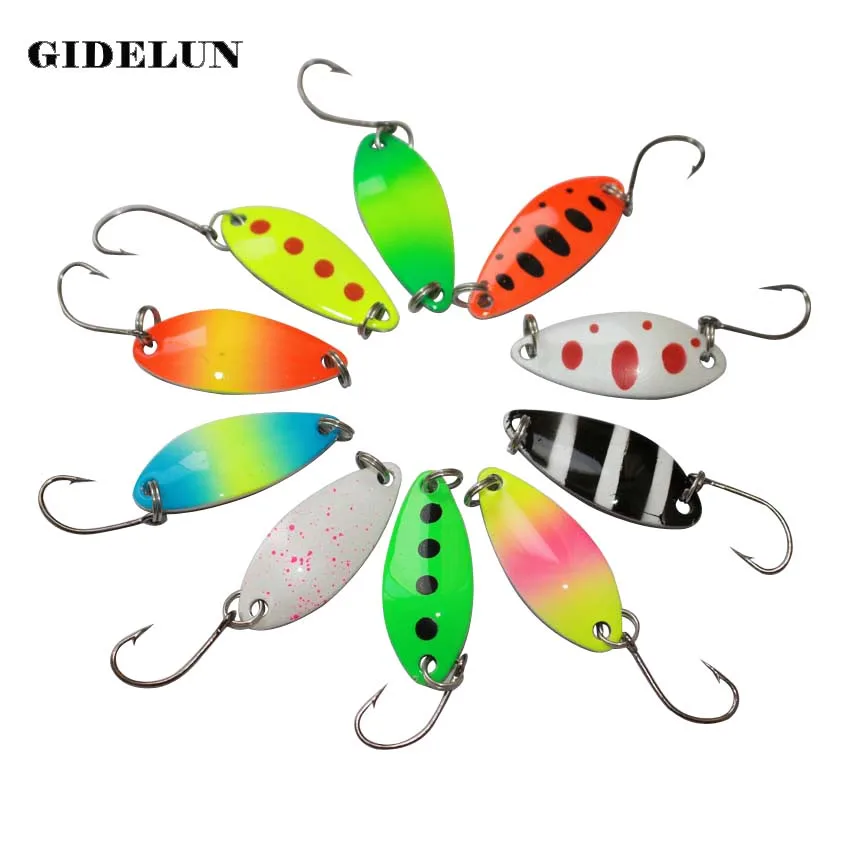 7PCS Mix Fish Spoon Lure Feather Hook Fishing Bait box