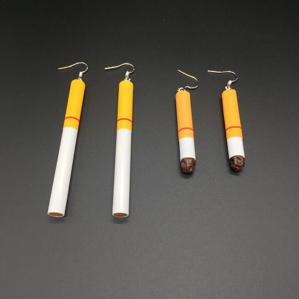 

Fashion Creativity Earrings Cigarette butts earrings restoring ancient ways Gout contracted girl dangle earring for women