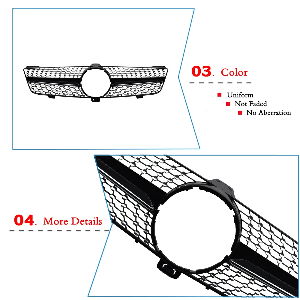 Для Mecedes Benz CLS W219 класс CLS300 CLS350 CLS500 CLS55 сетчатая Решетка переднего бампера гоночные решетки 2004-2010