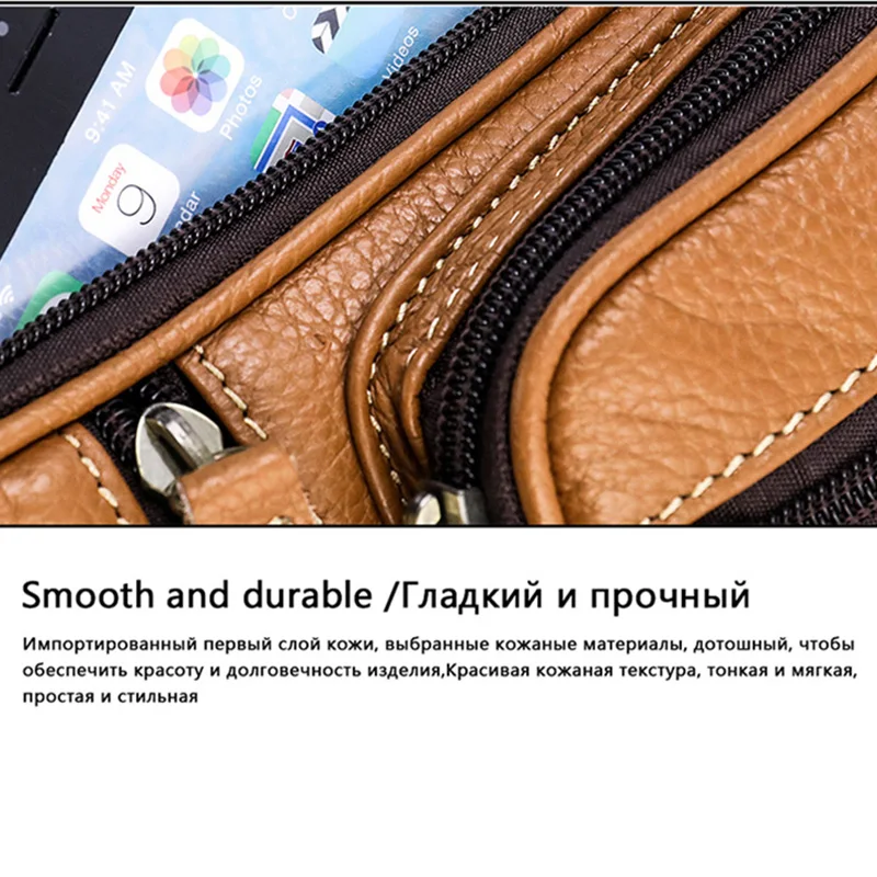 Дешево MVA многофункциональная сумка с ремнем для денег, мужские сумки, натуральная кожа, поясная сумка для телефона, сумка мессенджер, мужская сумк...