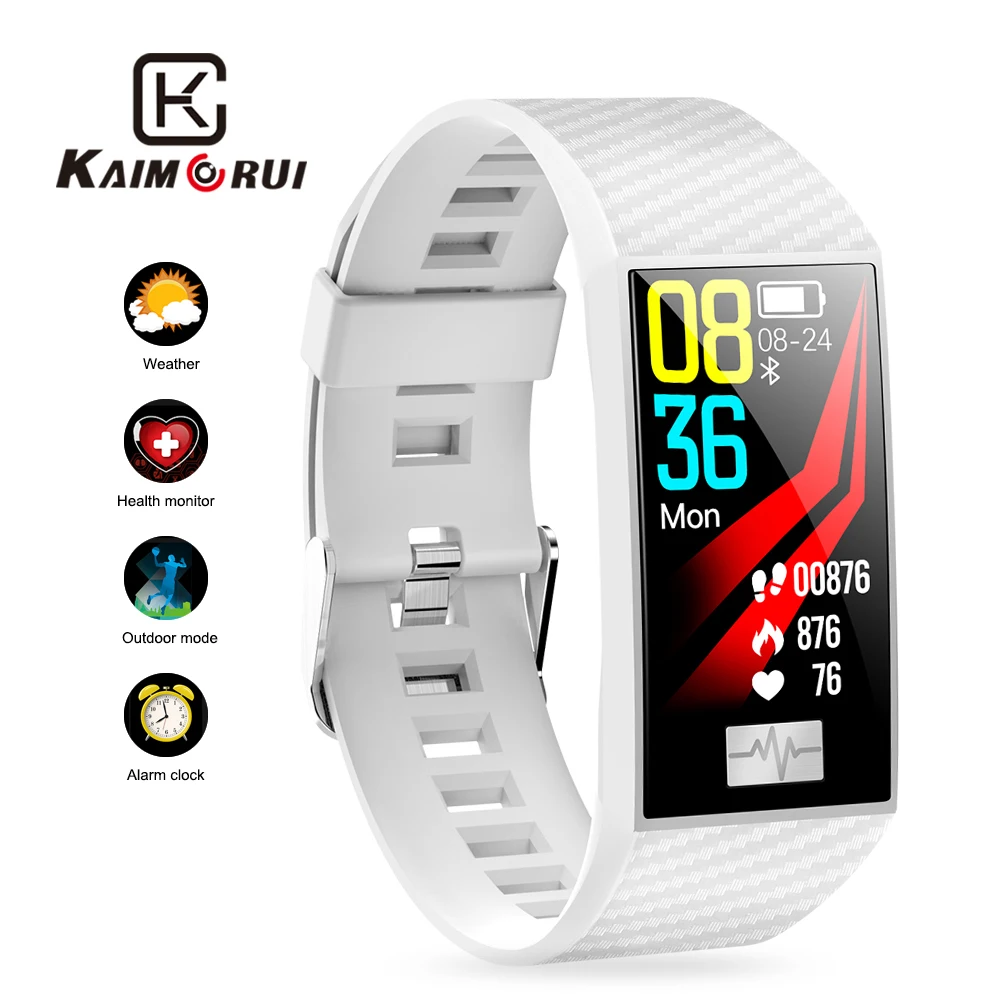 Fitness Bracelet Band Heart Rate Monitor ECG Blood Pressure Smart Fitness Tracker Wrisatband Smart Watch for Women Men