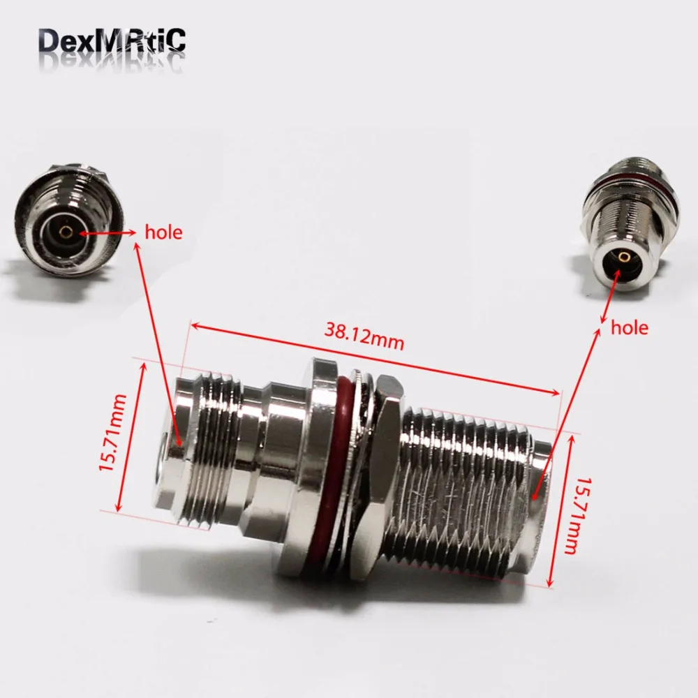 1 шт. разъем Jack N переключатель гайечный N Тип Женский RF коаксиальный адаптер конвертер прямой, никелированный
