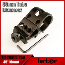 KINSTTA Тактический " 30 мм алюминиевое офсетное кольцо 45 градусов Боковое крепление 20 мм Пикатинни Крепление для фонарика винтовка ЛАЗЕР
