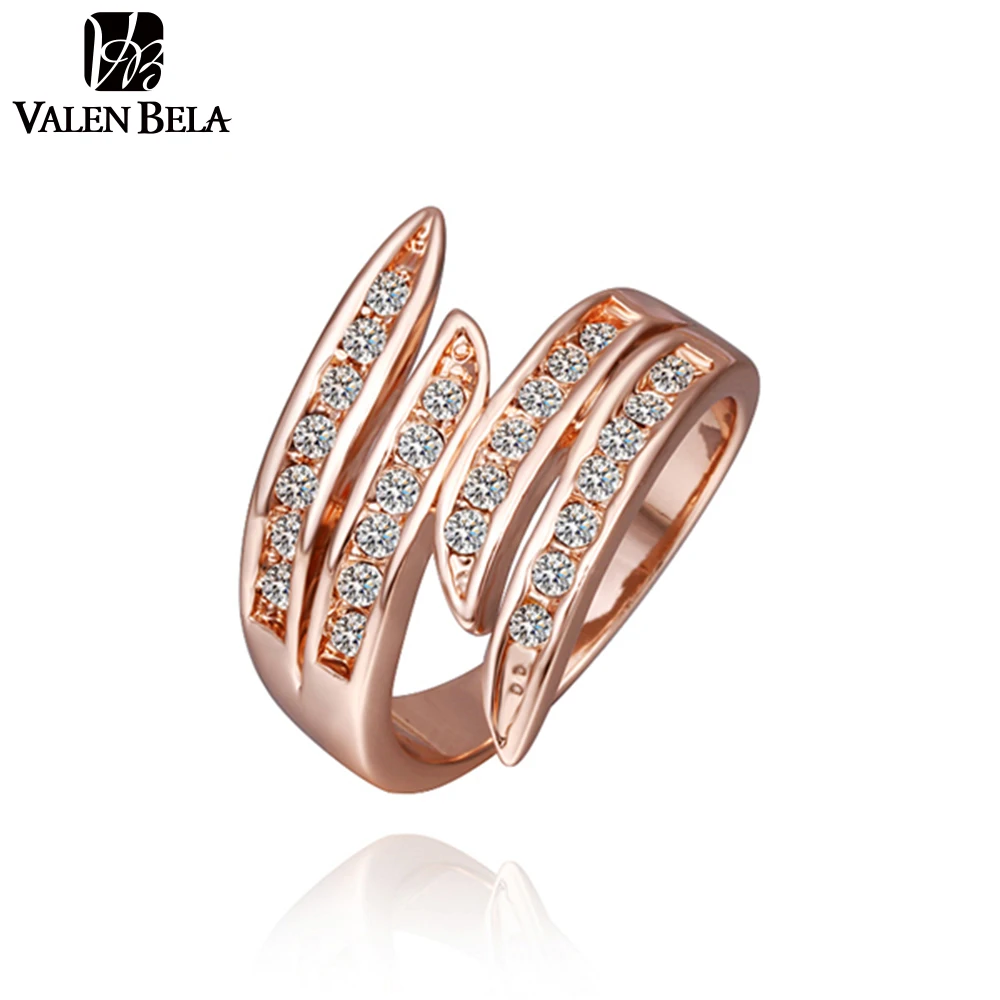 Valen Bela новинка 2016 Rose Gold Filled горный хрусталь кубический цирконий Кристалл