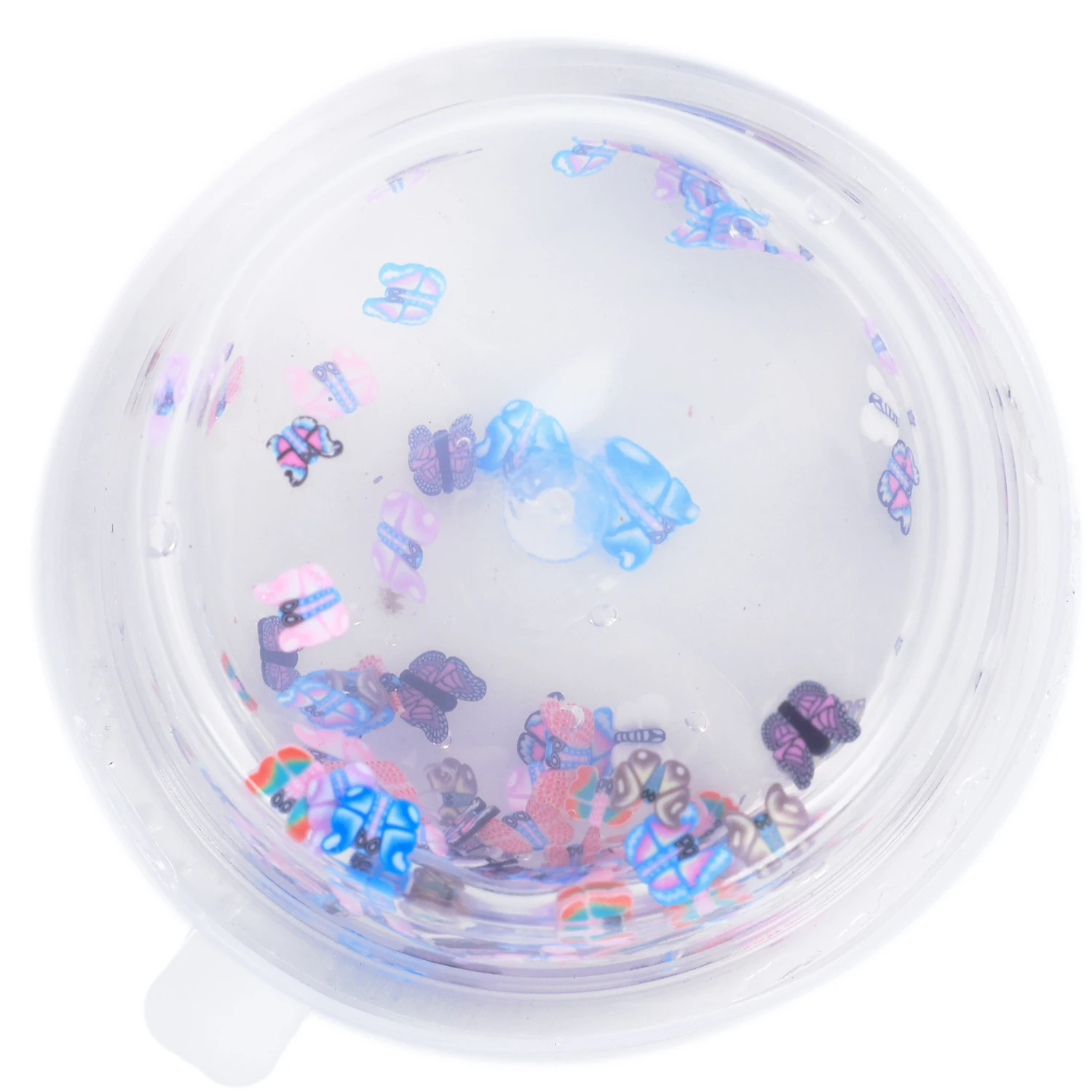 

LCLL-Fluffy Slime Transparent with Butterfly Multicolor Accessory DIY Toys for Children Butterfly