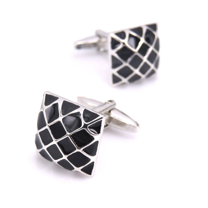 

High quality men's clothing boutique brand jewelry CUFFLINKS NEW grid cufflinks, 1 double free delivery