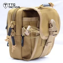 TTGTACTICAL спортивные поясные сумки для кемпинга Molle EDC Военная Тактическая походная поясная сумка для 5," телефона черный/коричневый