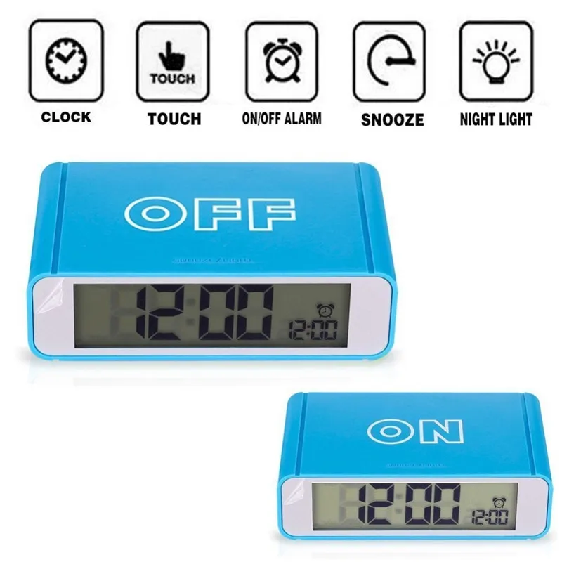 Светодиодный цифровой будильник с сенсорным люминесцентным электронным настольным часом настольные флип-часы Nixie часы прикроватные будильник