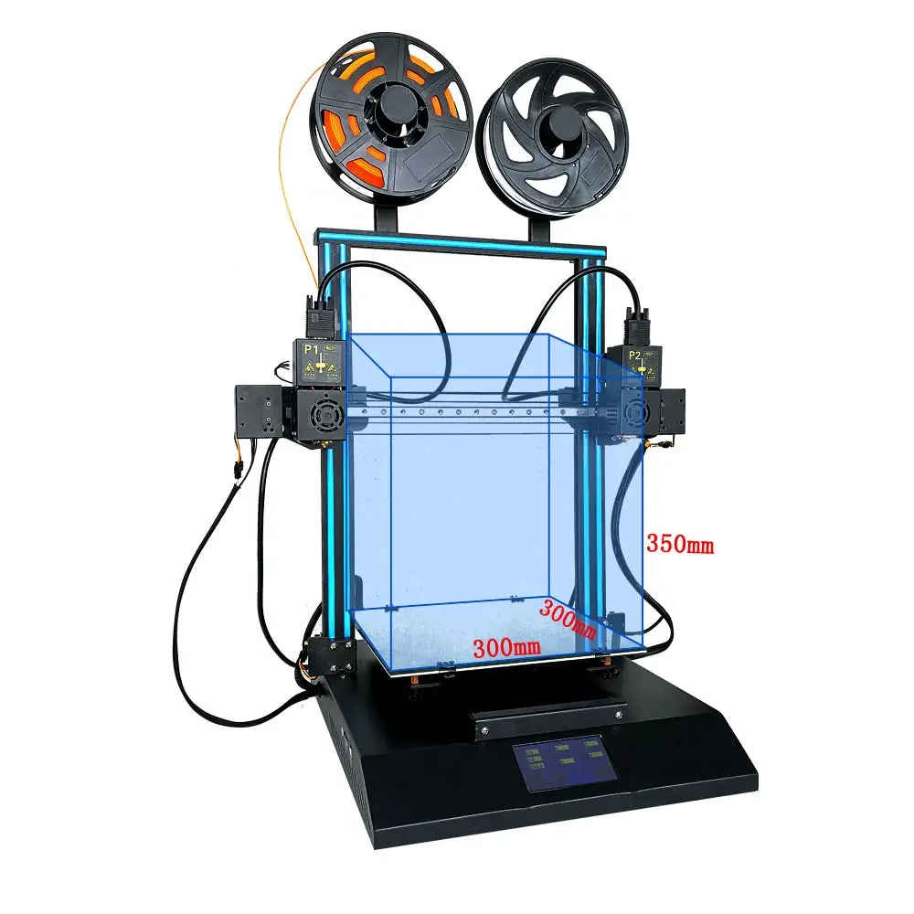 

3D Printer CR-X Dual Color Optional 4.3-inch Touch Screen TL-D3 3D Printer Two Cooling Fan 300*300*400MM 3D Printer
