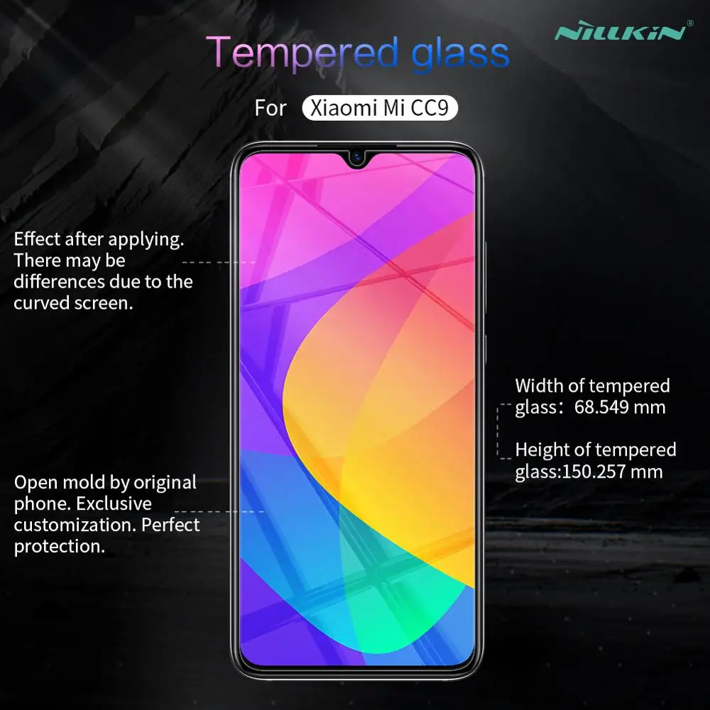 Закаленное стекло Nillkin 9H + Pro для Xiaomi Mi 9 CC9 A3 Lite Защитная пленка экрана Redmi k20 7A 7 8A 8 Note