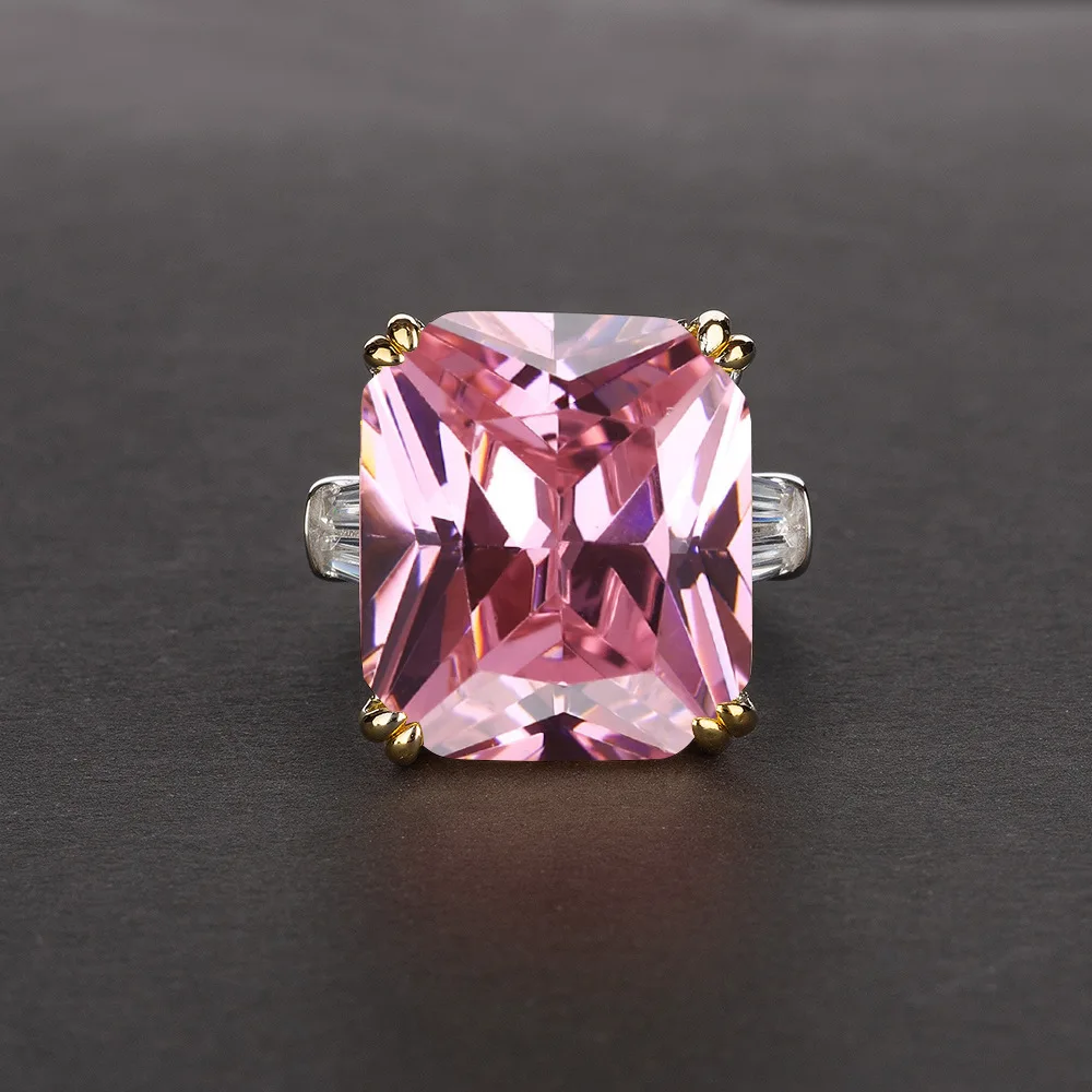 PANSYSEN 7 цветов зеленый изумруд кольца для женщин зеленый розовый красный фиолетовый драгоценный камень S925 серебряные ювелирные изделия обручальное кольцо Размер 5-12