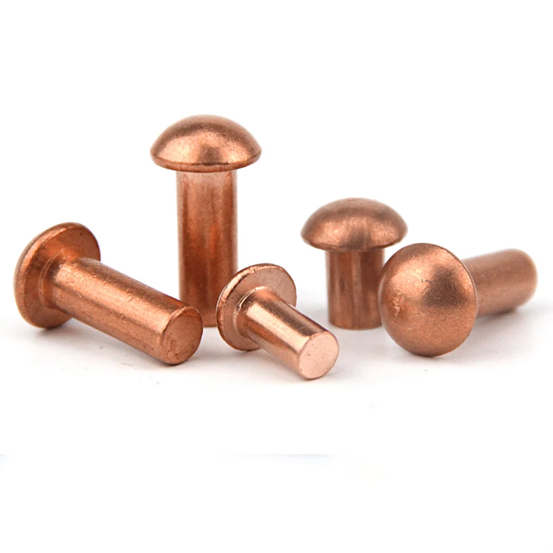 FREE SHIPPING! 100PCS/LOT M2*6MM Round Head Solid Copper Rivets