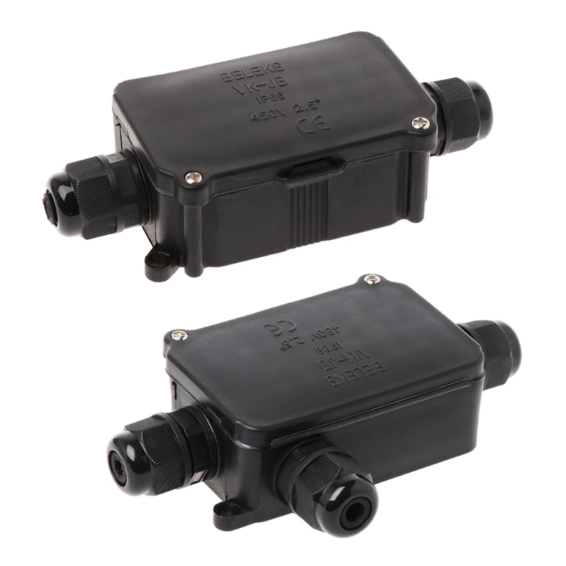 

2/3Way IP66 Outdoor Waterproof Cable Connector Junction Box With Terminal 450V #Sep.10