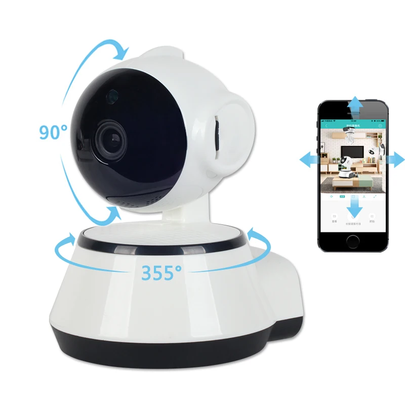 

Home Security 720P IP Camera Wireless Smart WiFi Camera Audio Record Surveillance Baby Monitor HD PTZ Mini CCTV Camera