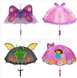 Cartoon Children Umbrella kidorable Rain Christmas Gift Kids boy girl Birthday Ballenine Princess Dora | Дом и сад