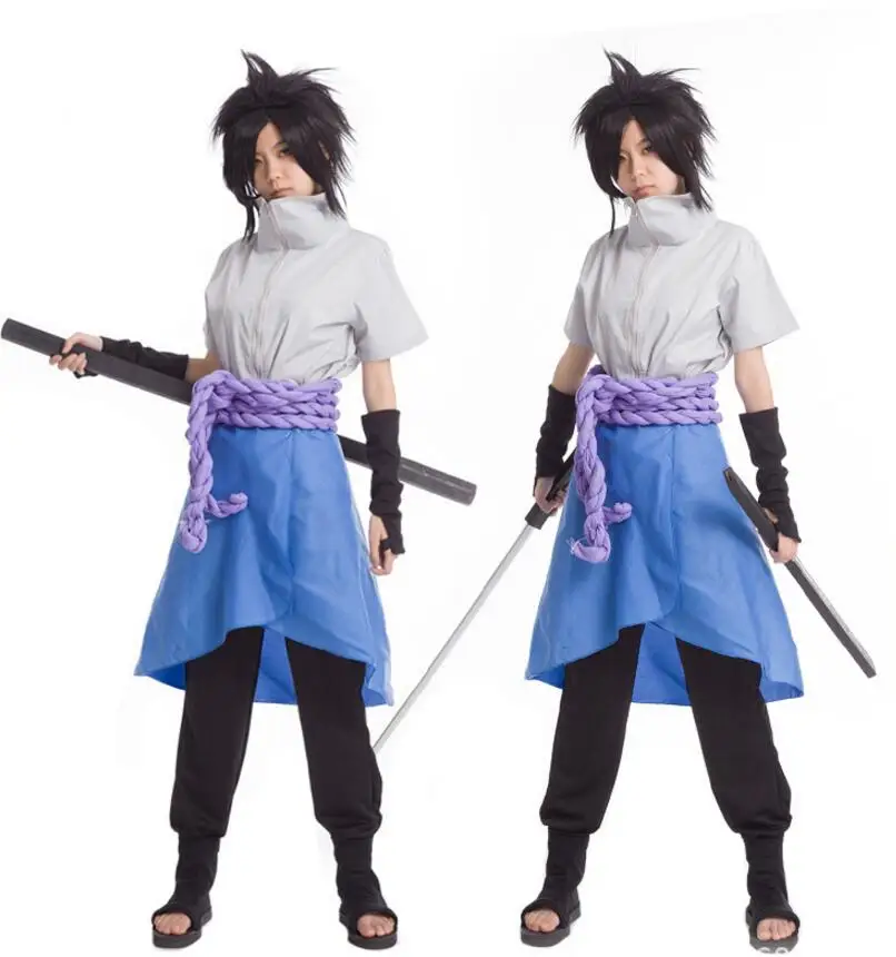Naruto Uchiha Sasuke Cosplay Costume Set in Holidays Costumes From 