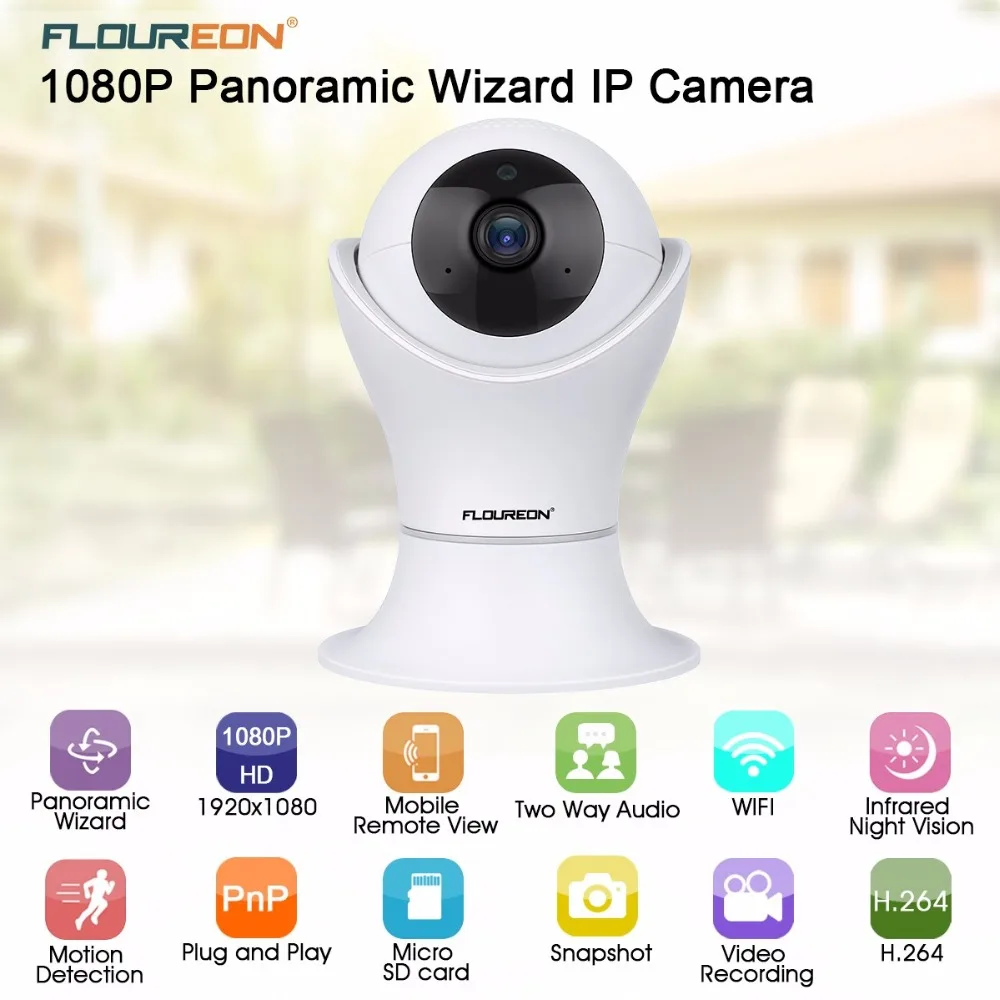 Floureon 1080P H.264 Wifi 2 0 мегапиксельный беспроводной CCTV безопасности IP камера TF слот