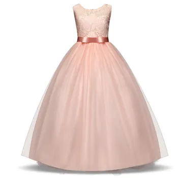 

Princess Elegant Bridesmaid Vestige Vestidos Dress Girl Kids For Teens 6 10 12 14T Girls Party Costume Wedding Formal Dresses