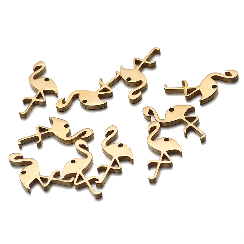 

5 шт./партия, подвески-Фламинго из нержавеющей стали