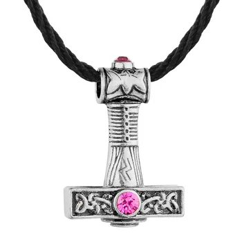 

24 Pcs/Lot Antique Amulet Pendant Men's Slavic Necklace Viking Thor Hammer Brothers Birthday Gift Bulk Wholesale