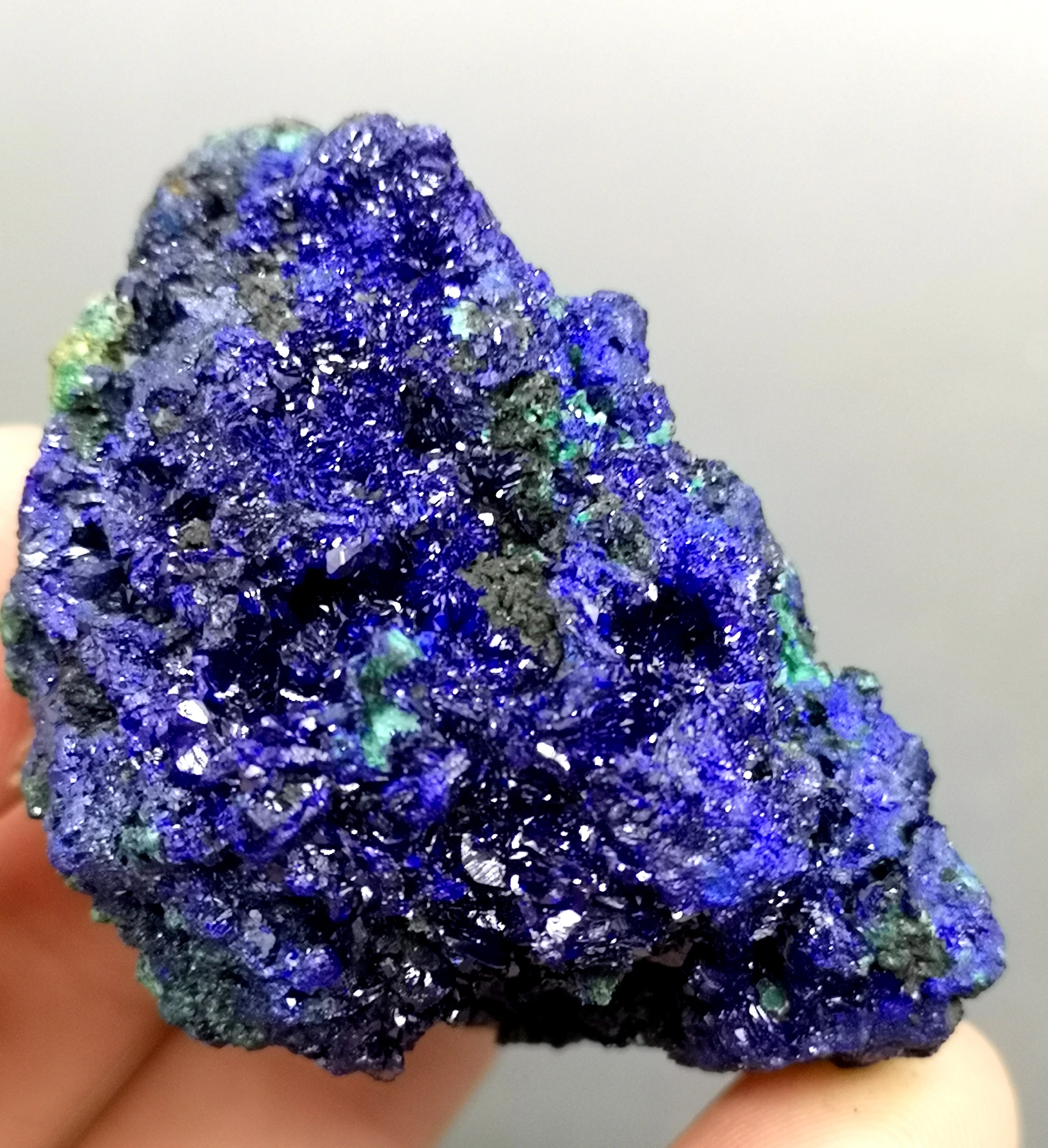 

Best! 58g Natural stone shiny azurite and malachite symbiotic mineral crystal specimens Stones and crystals from China