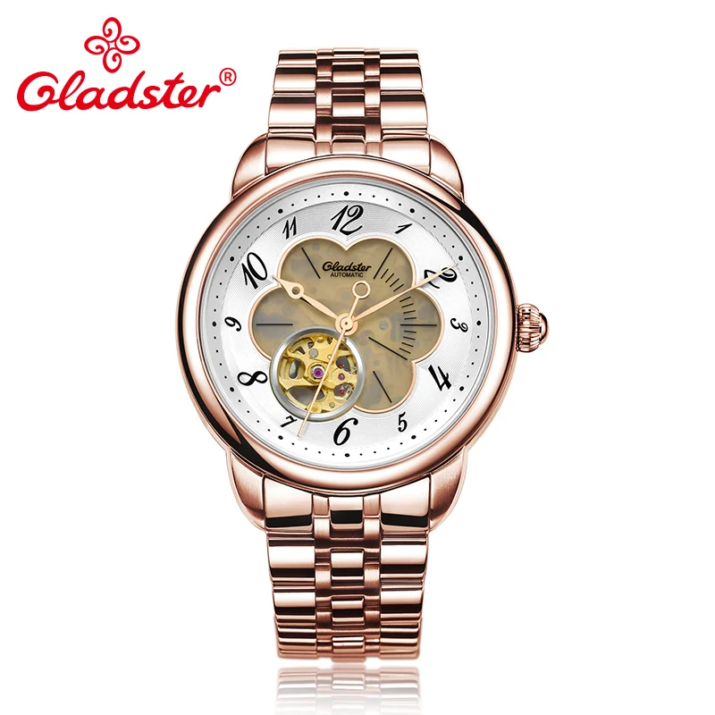 

Gladster Transparent Back Japanese Miyota8N24 Automatic Men Watch Stainless Steel Sapphire Crystal Glass