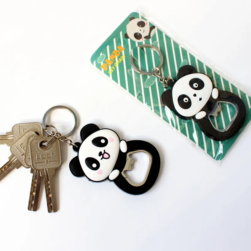 Китайская Резина животное парный брелок Панда пиво брелок-открывашка аксессуары Брелоки для ключей от автомобиля этнические подарки