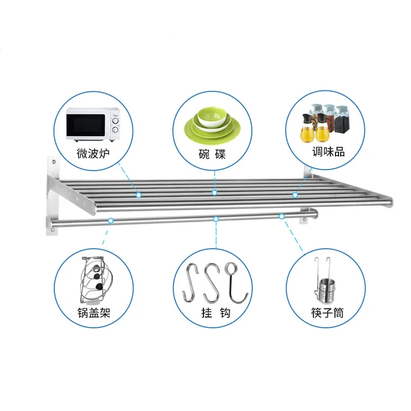304 кухонная стойка из нержавеющей стали настенная приправа подставка в микроволновую печь бытовая техника стеллаж для хранения LU5038