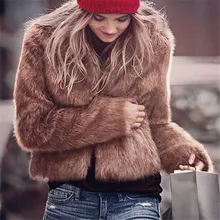 Naiveroo роскошное пушистое пальто из кроличьего меха Женское зимнее пальто без воротника с длинным рукавом и v-образным вырезом Меховая куртка Верхняя одежда свадебное плотное короткое пальто