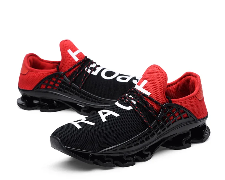 Новые мужские уличные кроссовки на шнуровке, дышащие спортивные кроссовки для бега, Нескользящие удобные сетчатые спортивные кроссовки