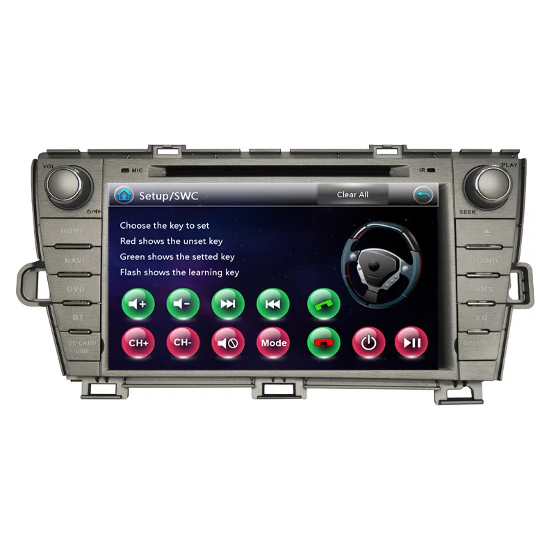 Discount Free Shipping Two Din 8 Inch Car DVD Player For Toyota Prius 2009 2010 2011 2012 2013 GPS Navigation Radio WIFI BT 3
