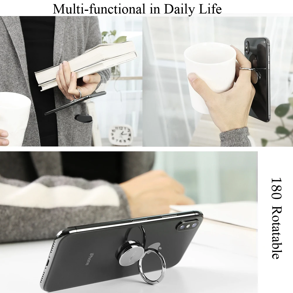 FLOVEME Mini Finger Ring Holder for Mobile Phone Ring Stand Luxury Desk Holders For iPhone XS Max Samsung Xiaomi Smartphone FLOVEME Mini Finger Ring Holder for Mobile Phone Ring Stand Luxury Desk Holders For iPhone XS Max Samsung Xiaomi Smartphone