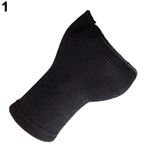 1Pair Unisex Elastic Palm Gloves Sport Hand Wrist Arthritis Brace Sleeve Support fingerless gloves