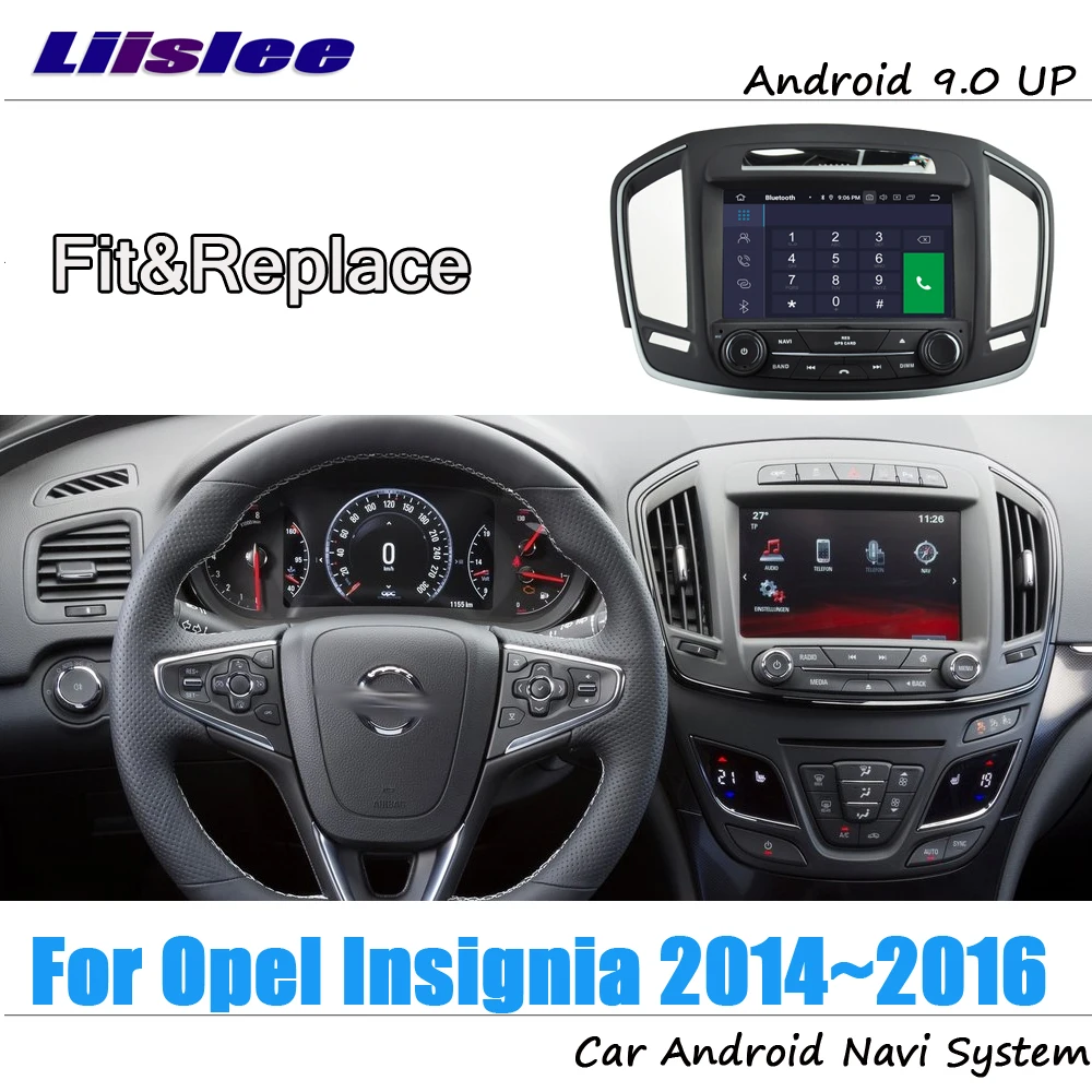 Best Liislee Android 9 4+32G For Opel Insignia 2014~2016 Stereo Car Video Carplay GPS Navi Map Navigation System Multimedia 3
